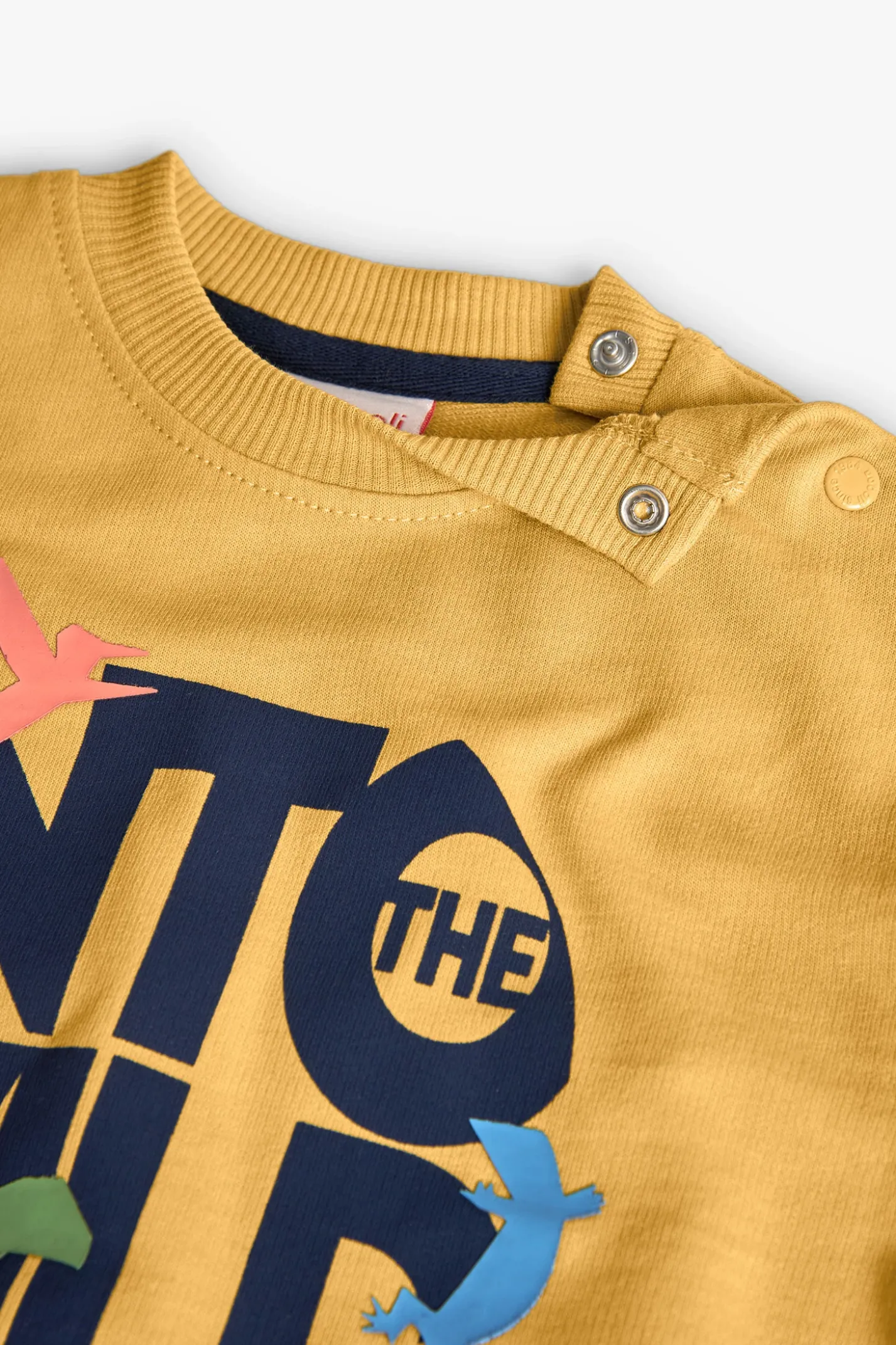 Set di felpa e pantalone in maglia per neonato di colore giallo
