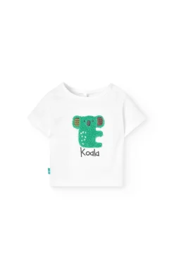 Set di maglia combinato per neonato in bianco con design di Koala.