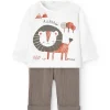 Set di maglieria per neonato in colore bianco
