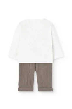 Set di maglieria per neonato in colore bianco