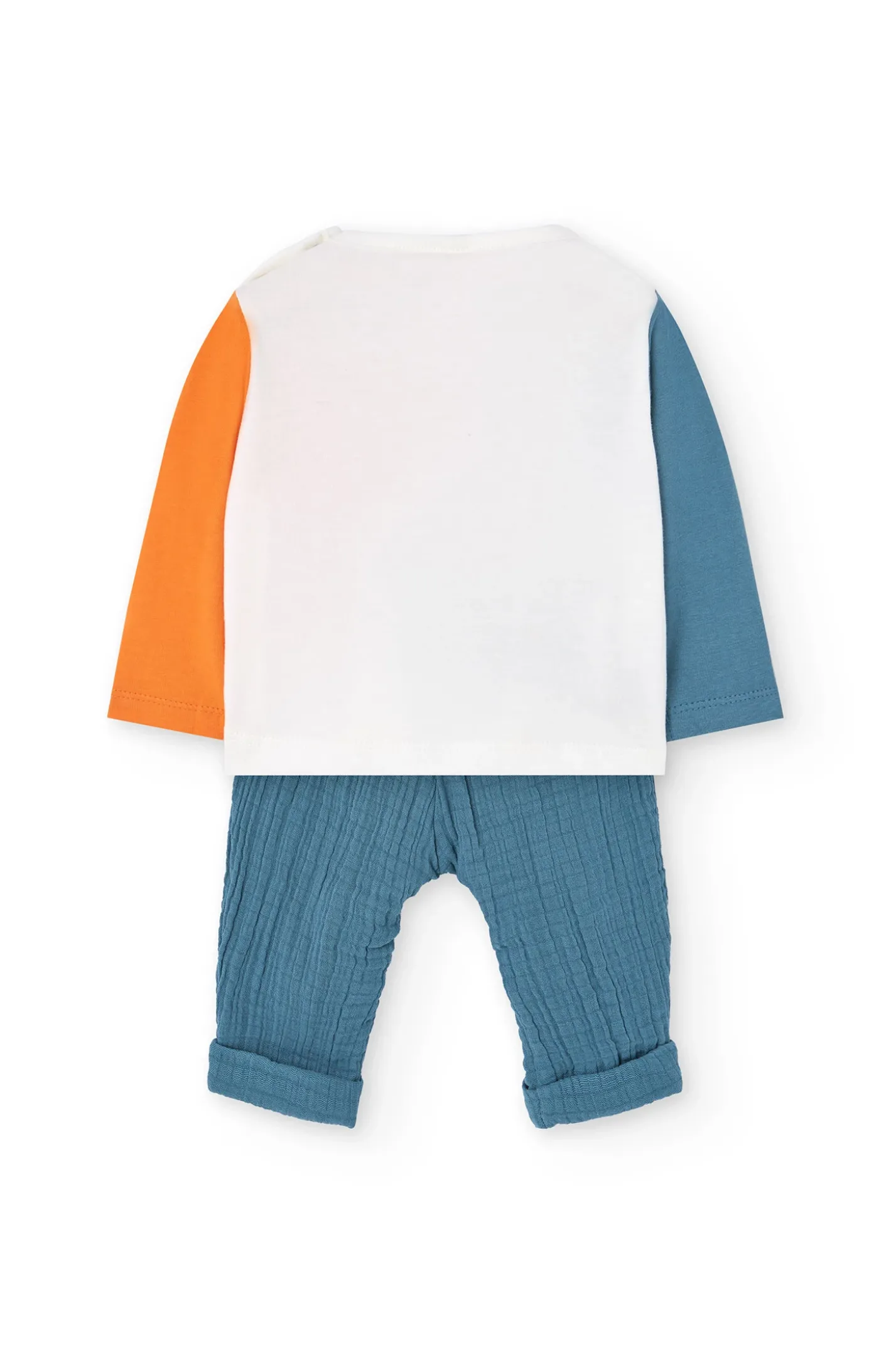 Set di maglieria per neonato nei colori bianco e blu