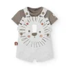Set di maglietta a maglia per neonato in colore marrone.