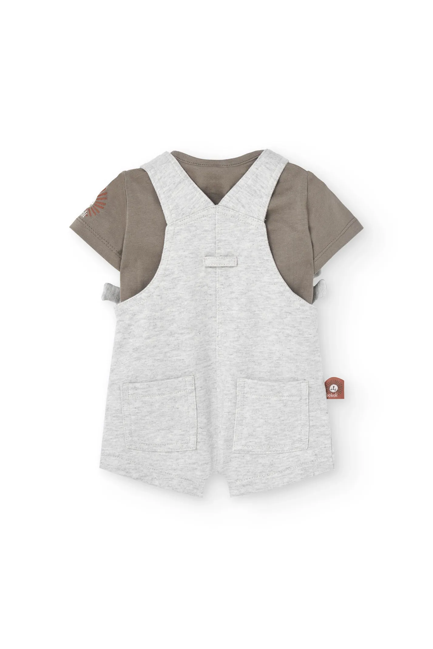 Set di maglietta a maglia per neonato in colore marrone.