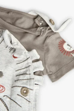 Set di maglietta a maglia per neonato in colore marrone.