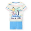 Set di maglietta e pantaloncini in maglia per neonato multicolore.