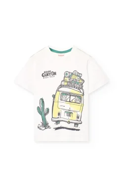 Set di maglietta e pantaloncini in maglia per bambino di colore verde