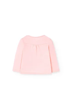 Set di maglietta e pantaloni in maglia per neonata di colore rosa