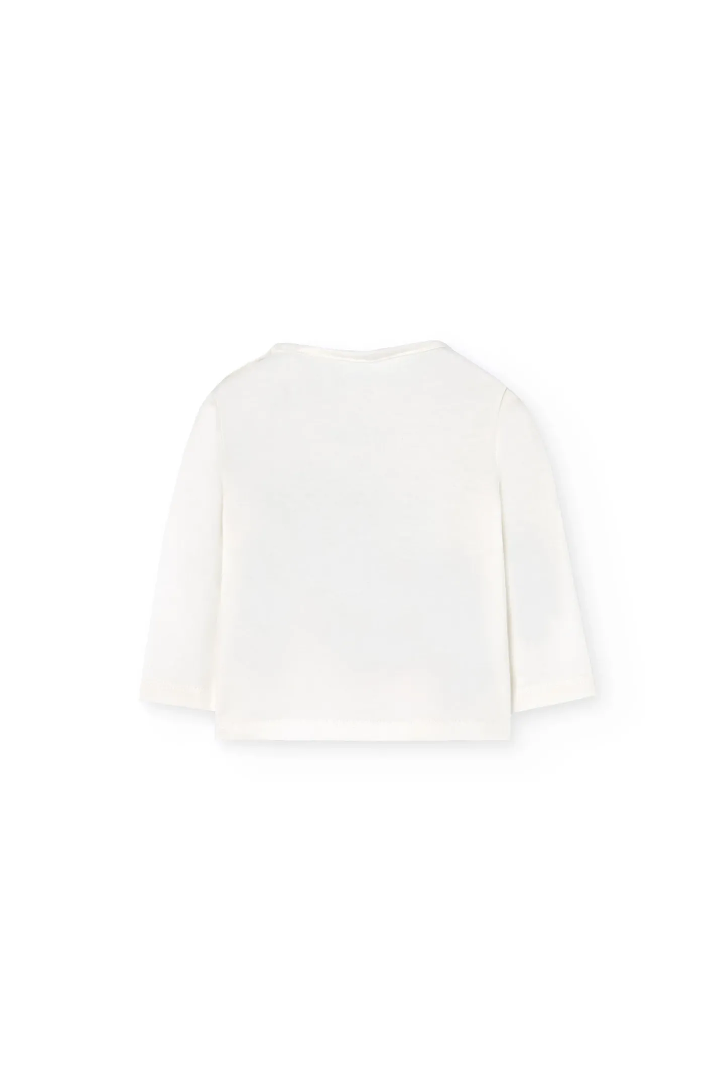 Set di maglietta in maglia per neonato di colore bianco e pantalone in blu.