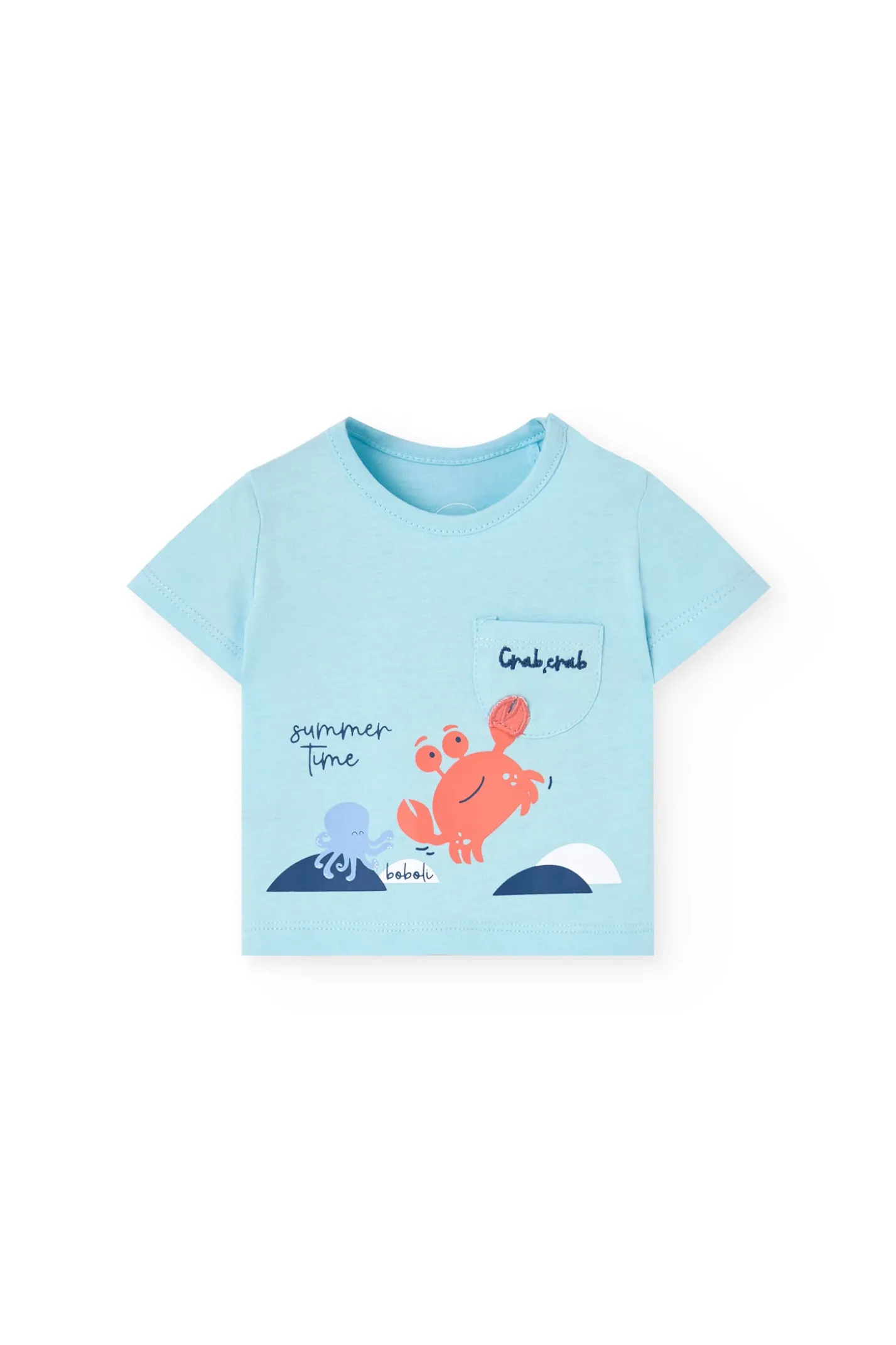 Set in maglia per bambino in colore blu