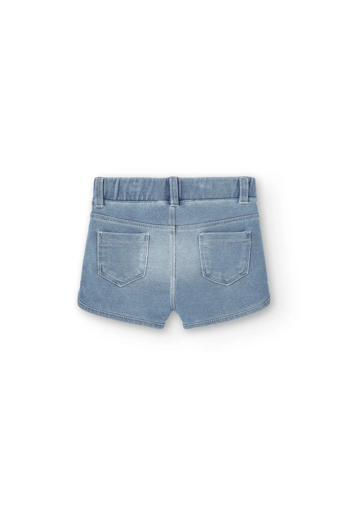 Short felpa denim per bimba