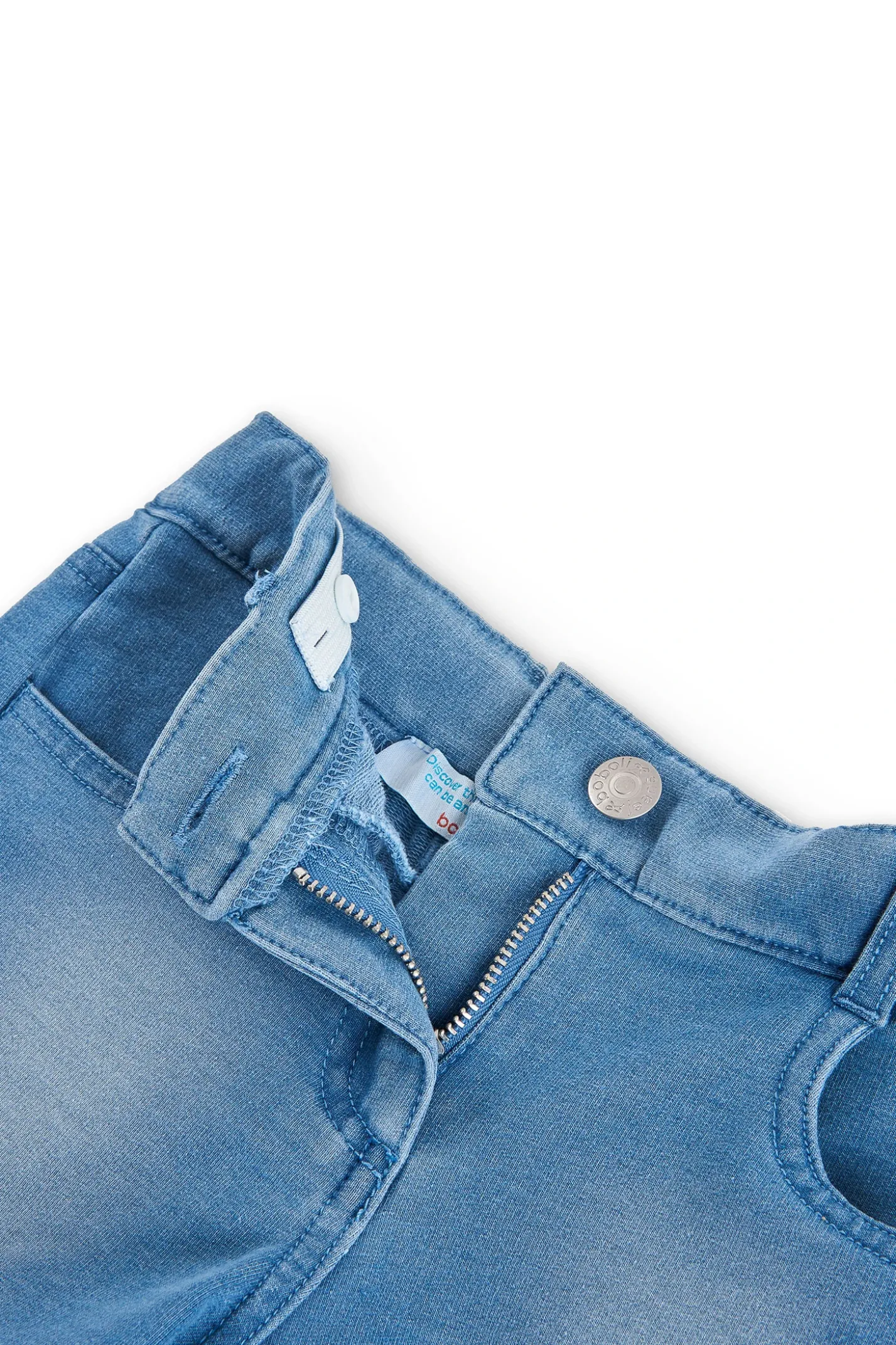 Short felpa denim per ragazza