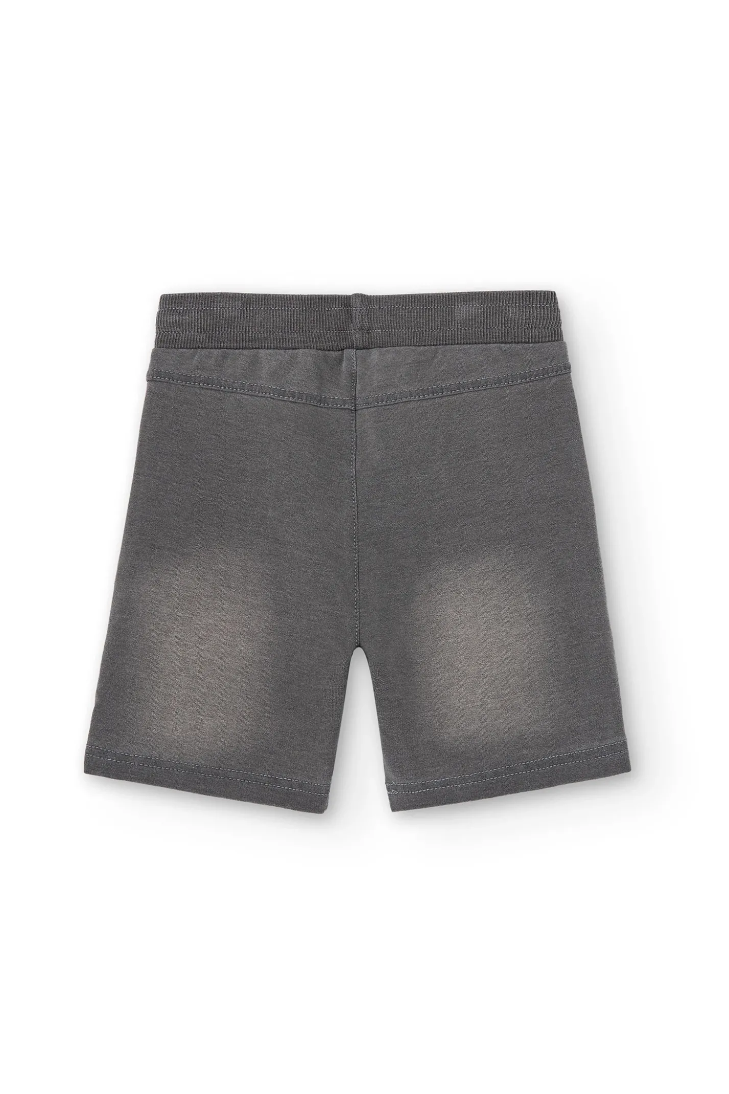 Short in felpa denim elasticizzato per ragazzo