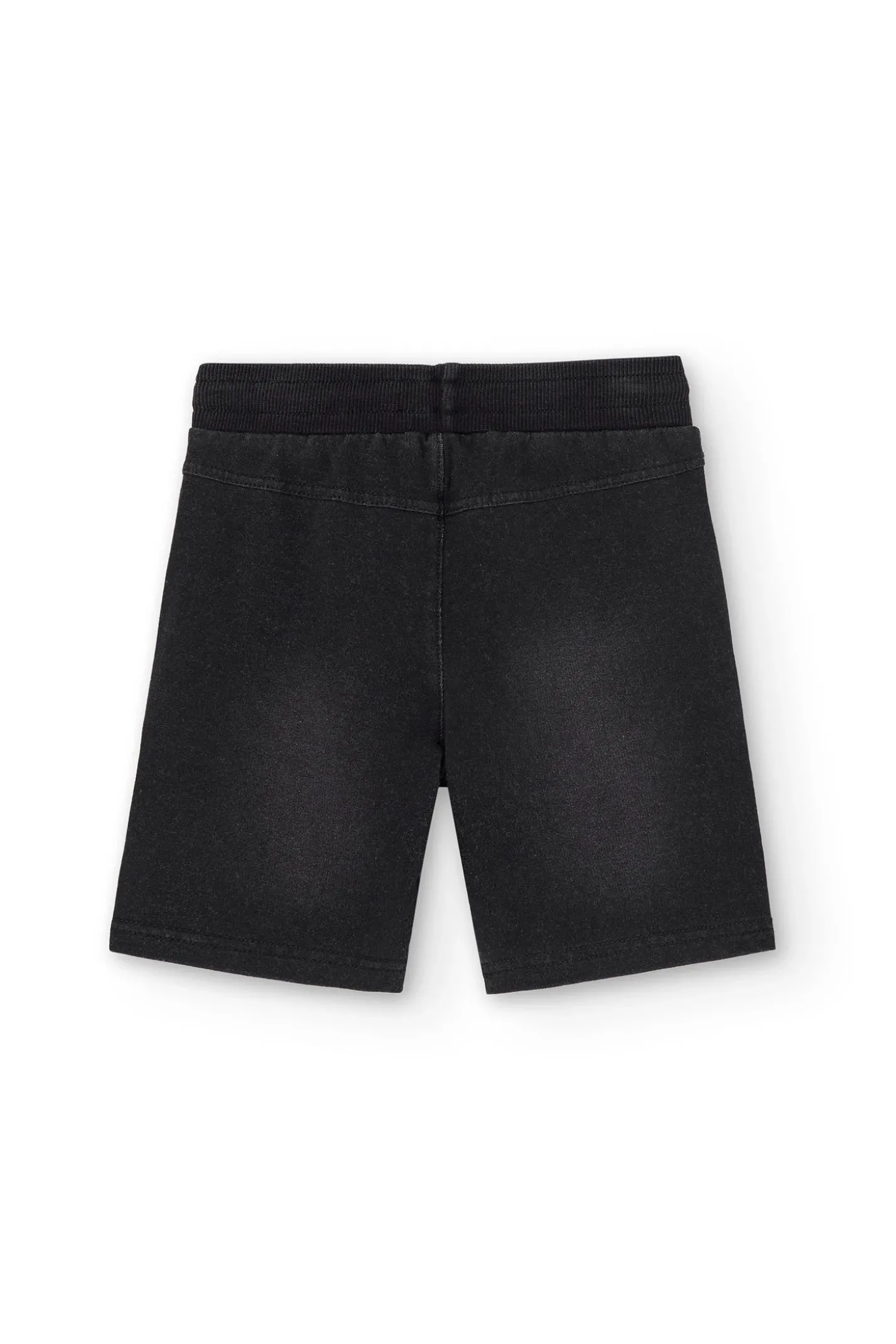Short in felpa denim elasticizzato per ragazzo