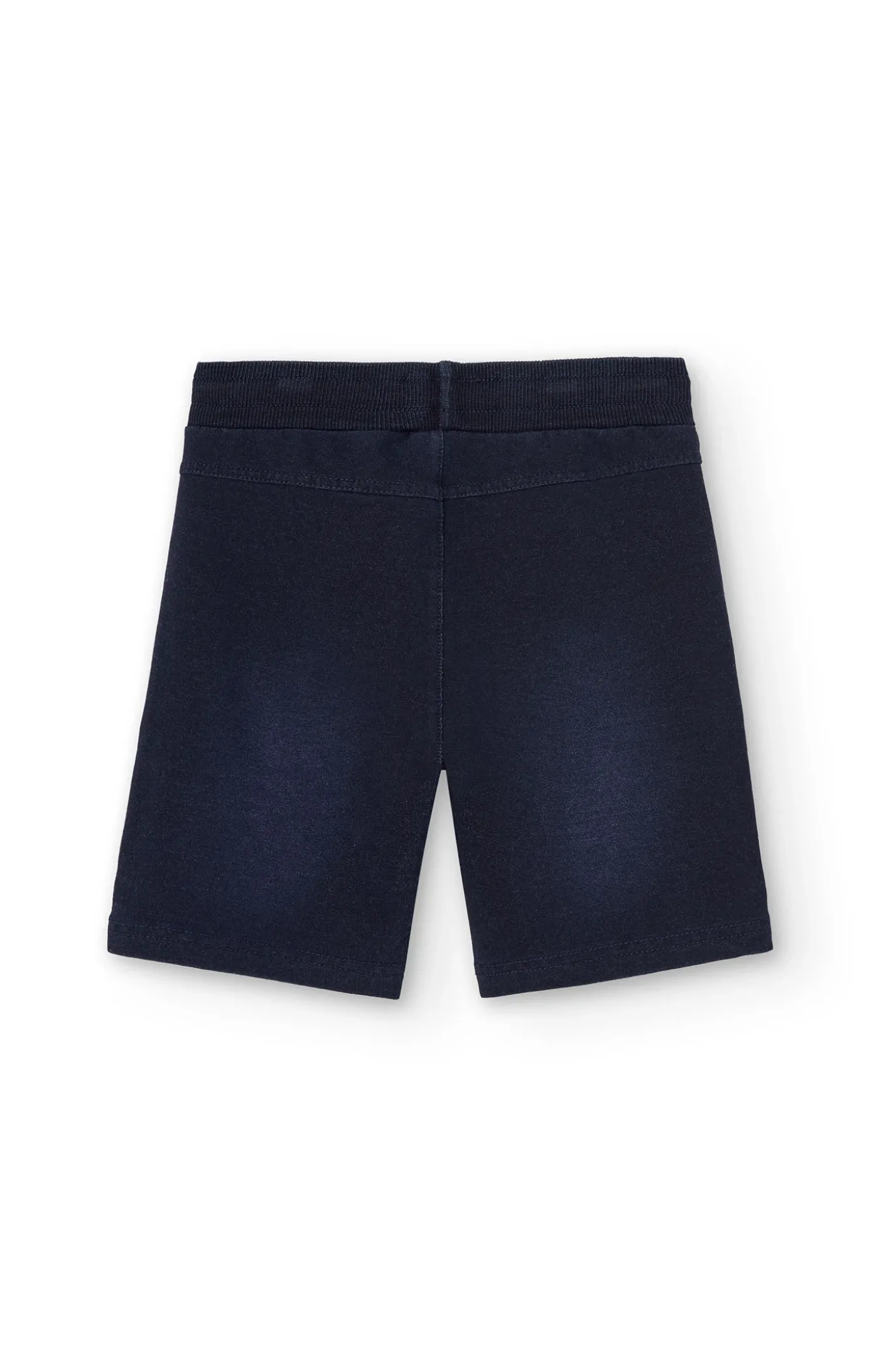 Short in felpa denim elasticizzato per ragazzo