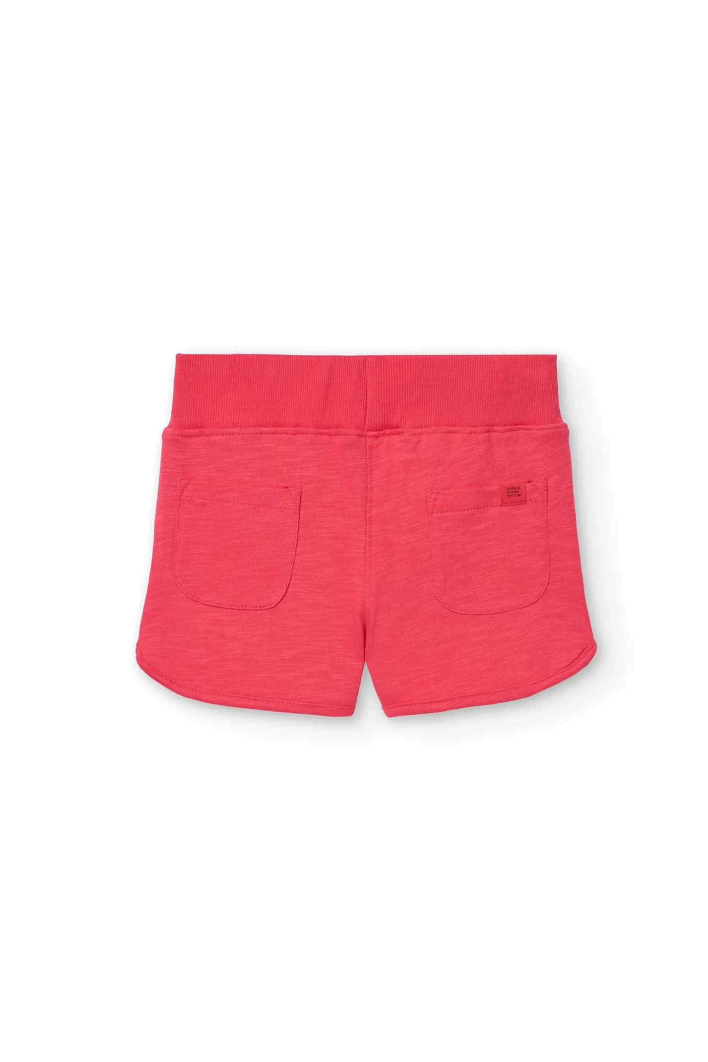 Short in felpa per bambina color fragola