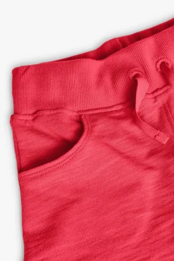 Short in felpa per bambina color fragola