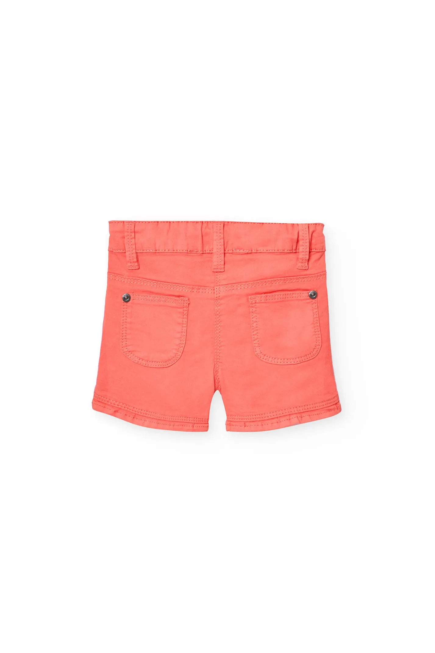 Short in maglia per bambina in colore rosso