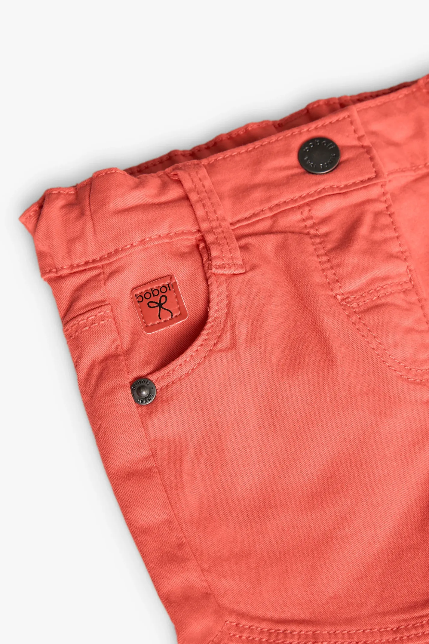 Short in maglia per bambina in colore rosso