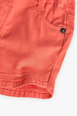 Short in maglia per bambina in colore rosso