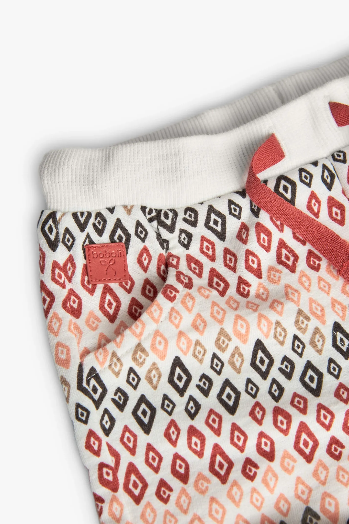 Short in maglia per neonata con stampa multicolore