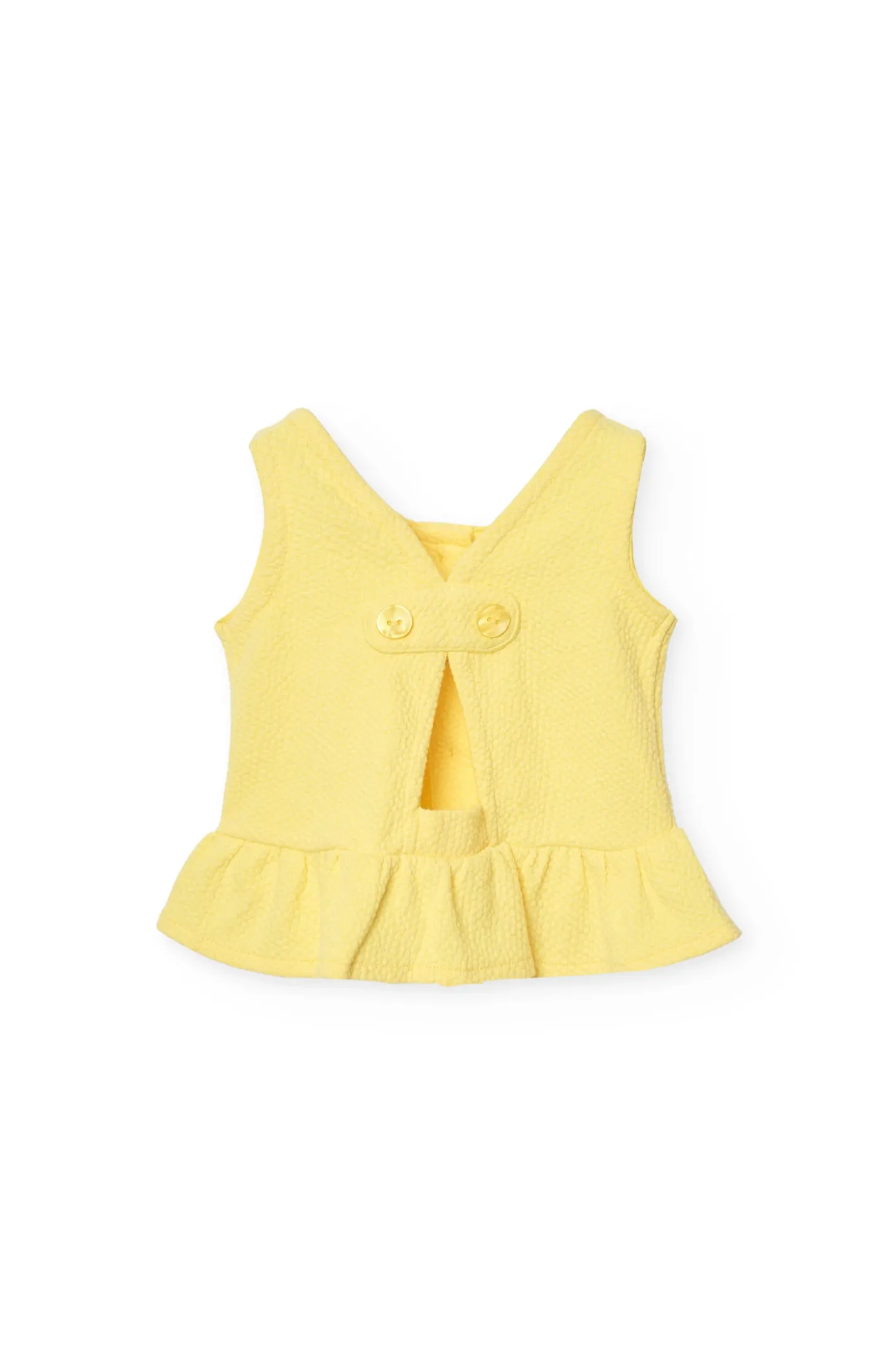 Top a maglia per neonata di colore giallo