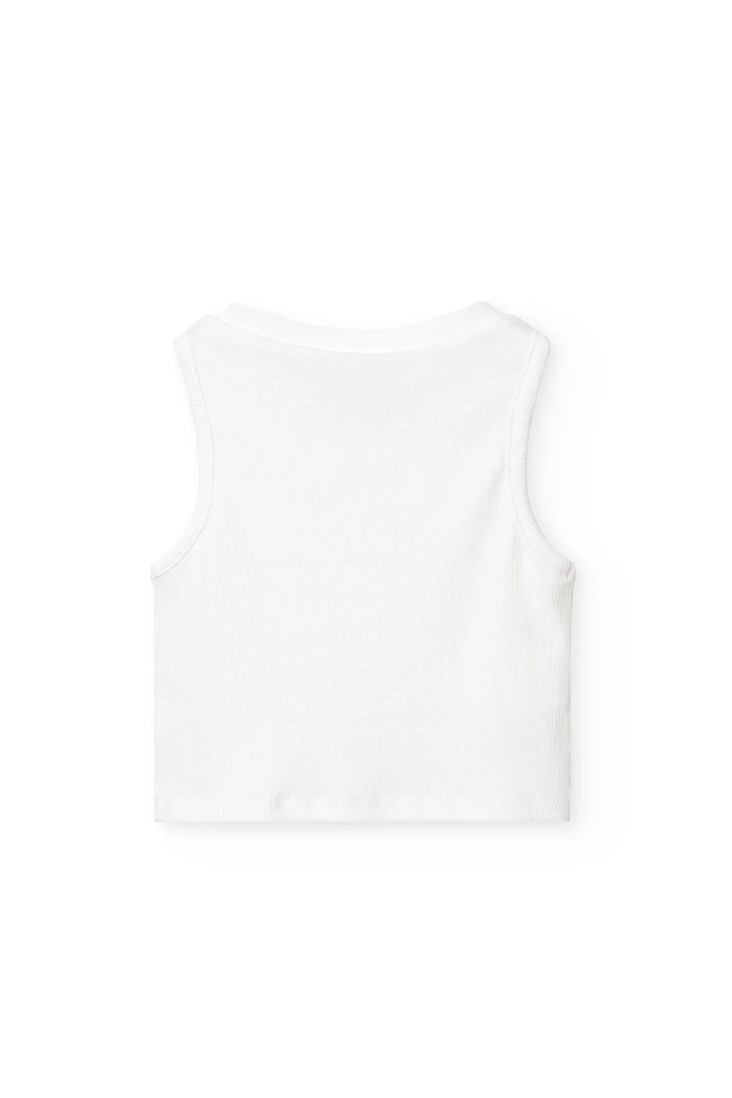 Top base in maglia per bambina di colore bianco