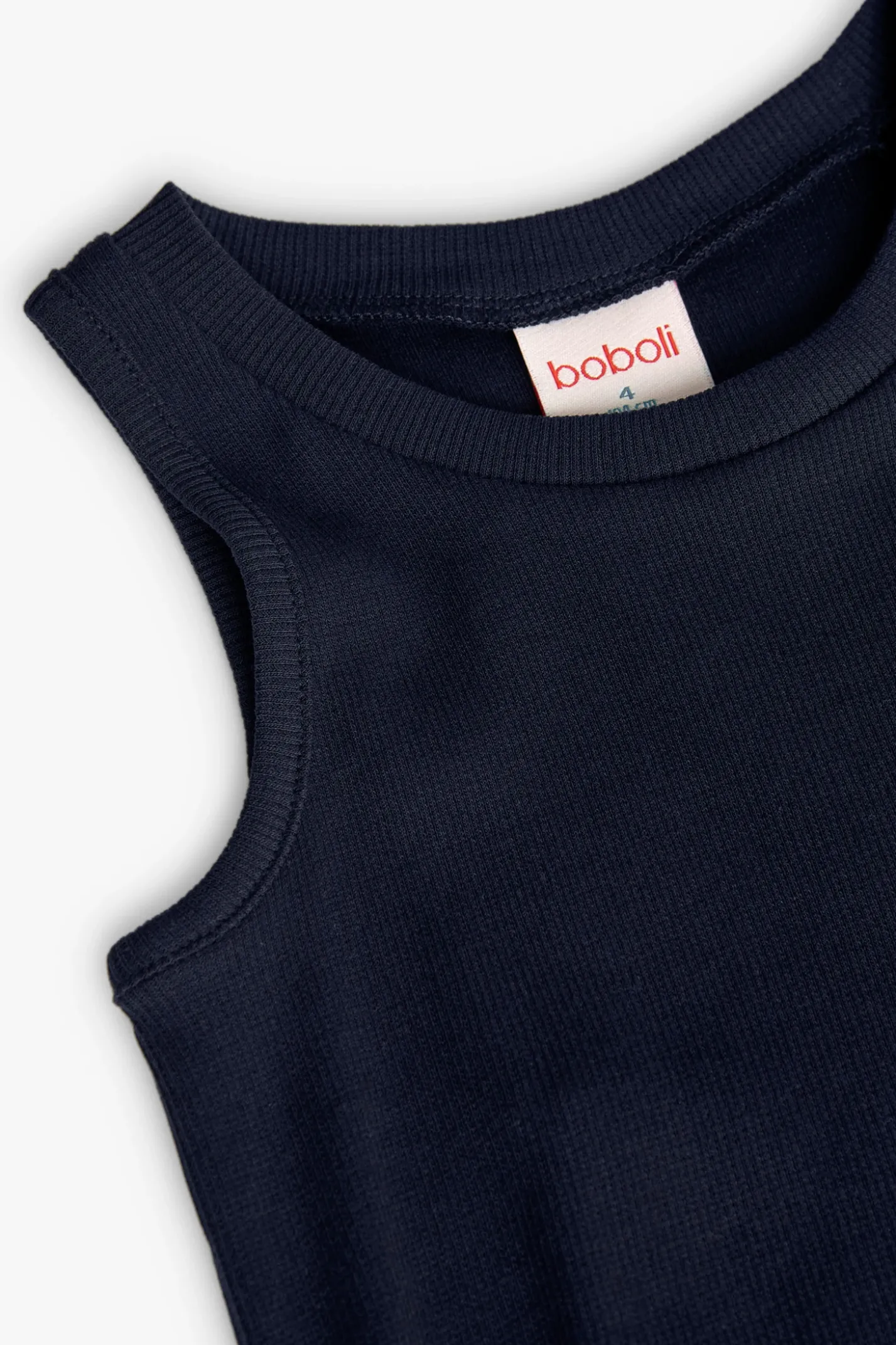 Top basic di maglia per bambina in colore blu navy.