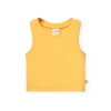 Top basicamente in maglia per bambina di colore giallo