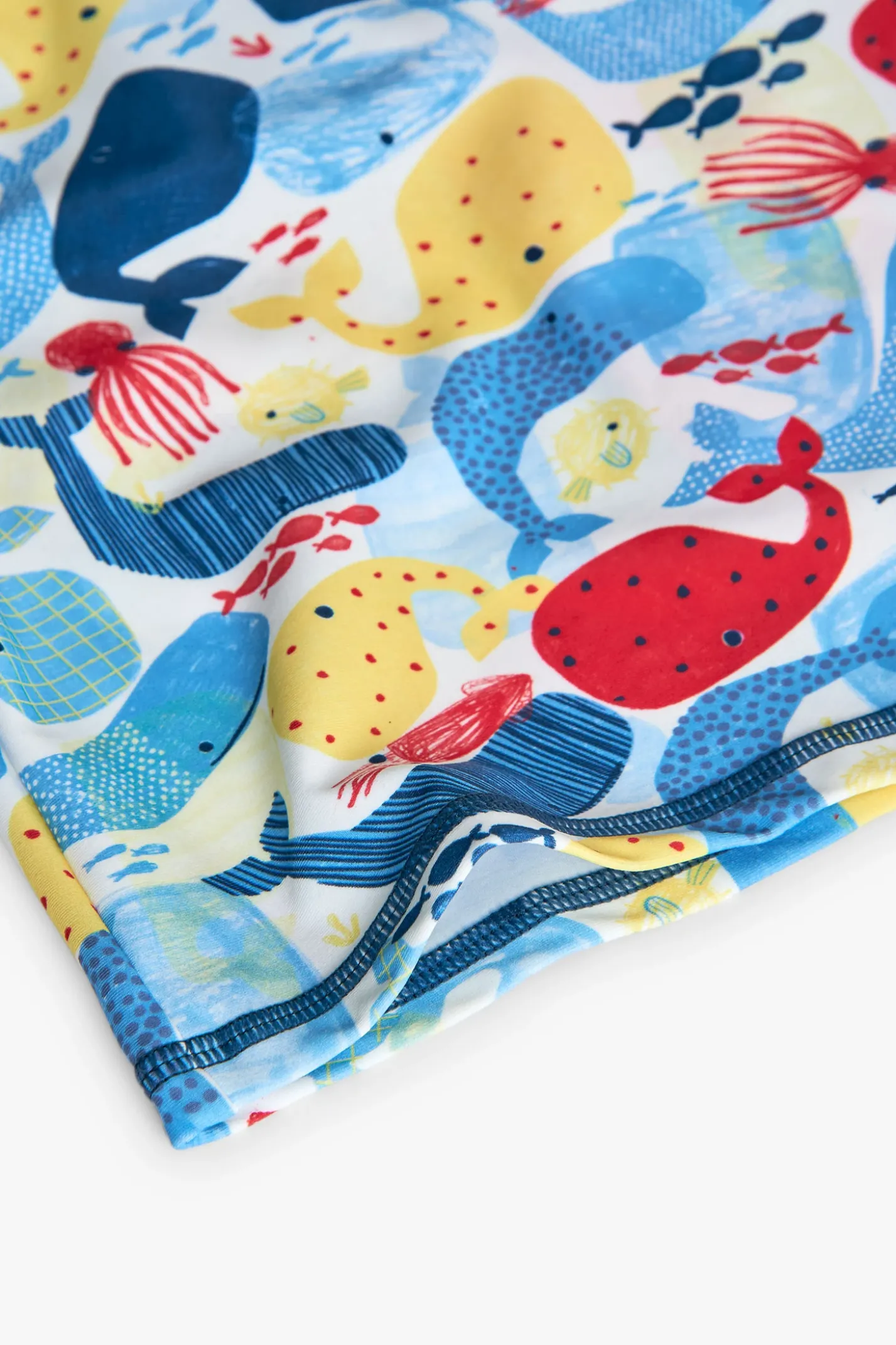 T-shirt in poliammide per bambino con stampe di animali marini