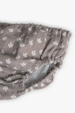 Tutina in maglia per neonata in bianco combinato