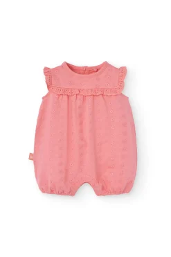 Tutina in popeline rosa per neonata.