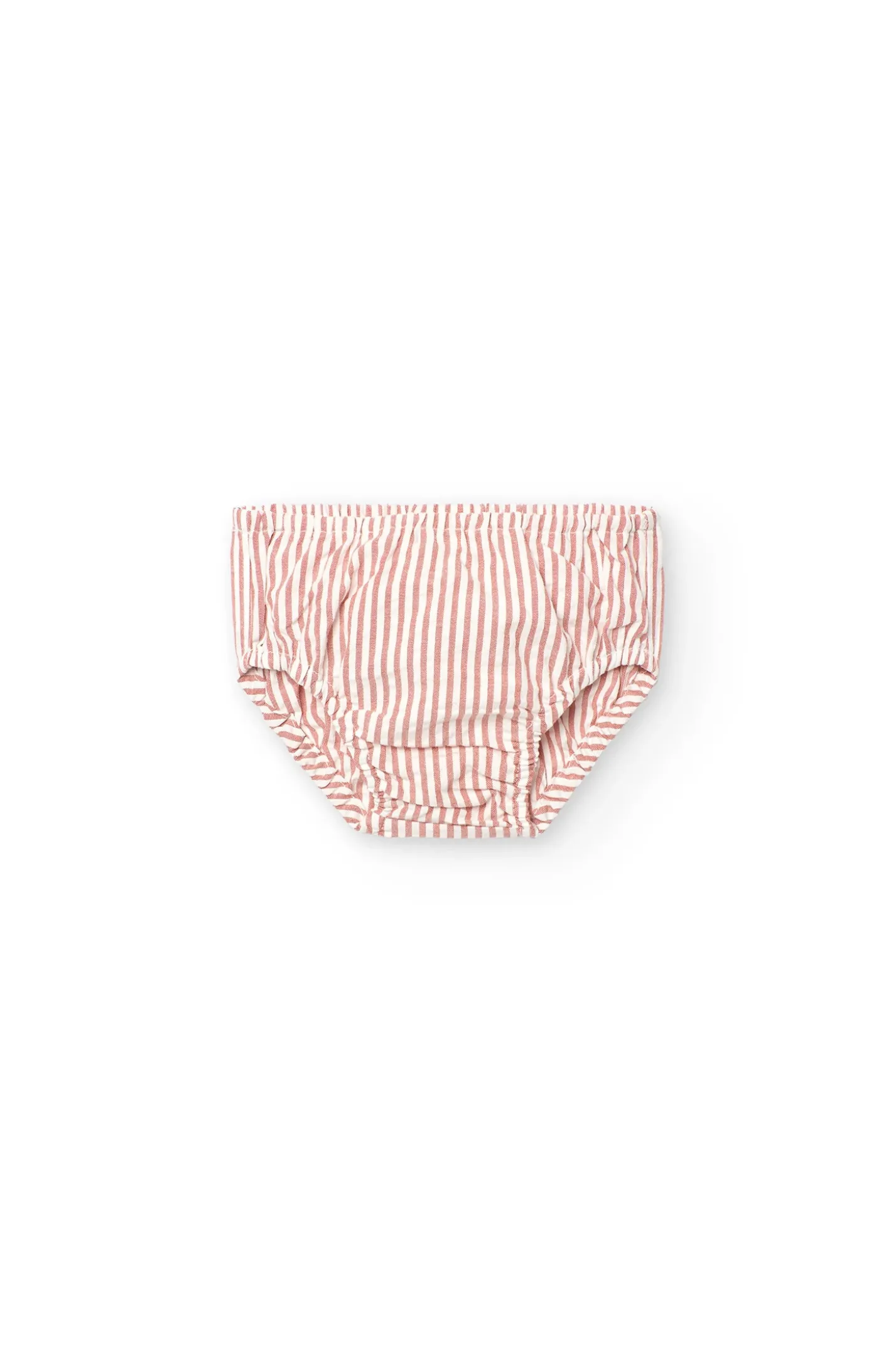 Vestitino in popeline per bambina a righe rosse e bianche