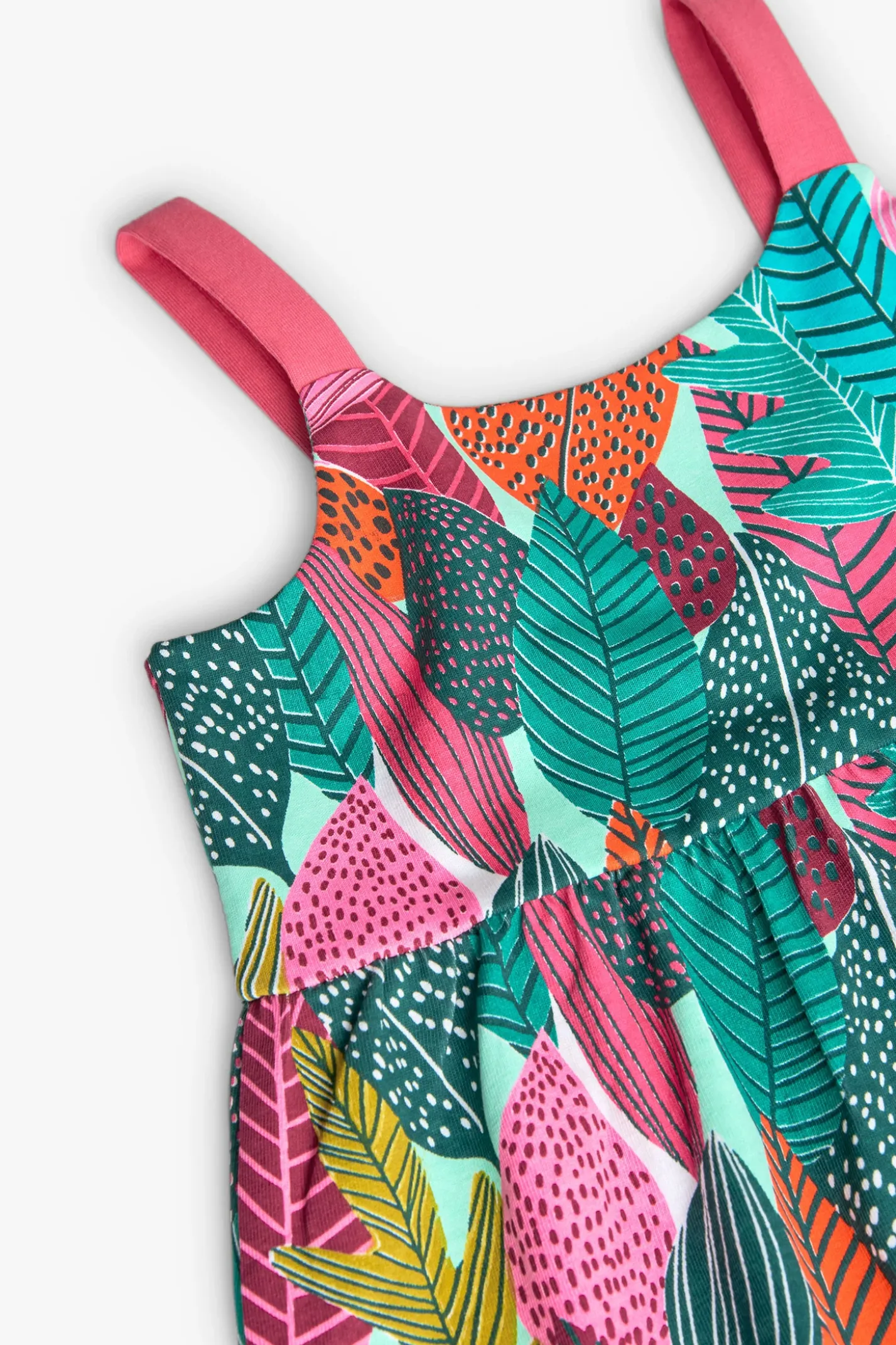 Vestito a maglia per bambina con design di foglie