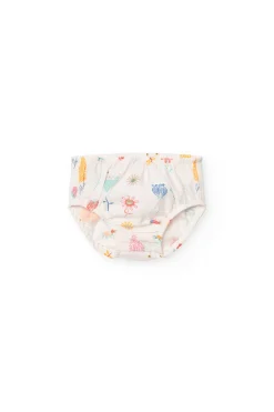 Vestito di raso per neonata con stampa floreale in colori pastello