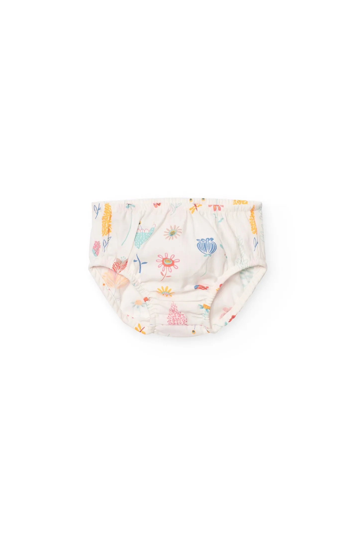 Vestito di raso per neonata con stampa floreale in colori pastello