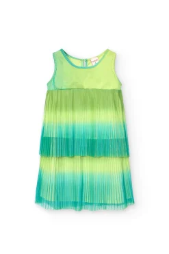 Vestito di tulle per bambina di colore verde