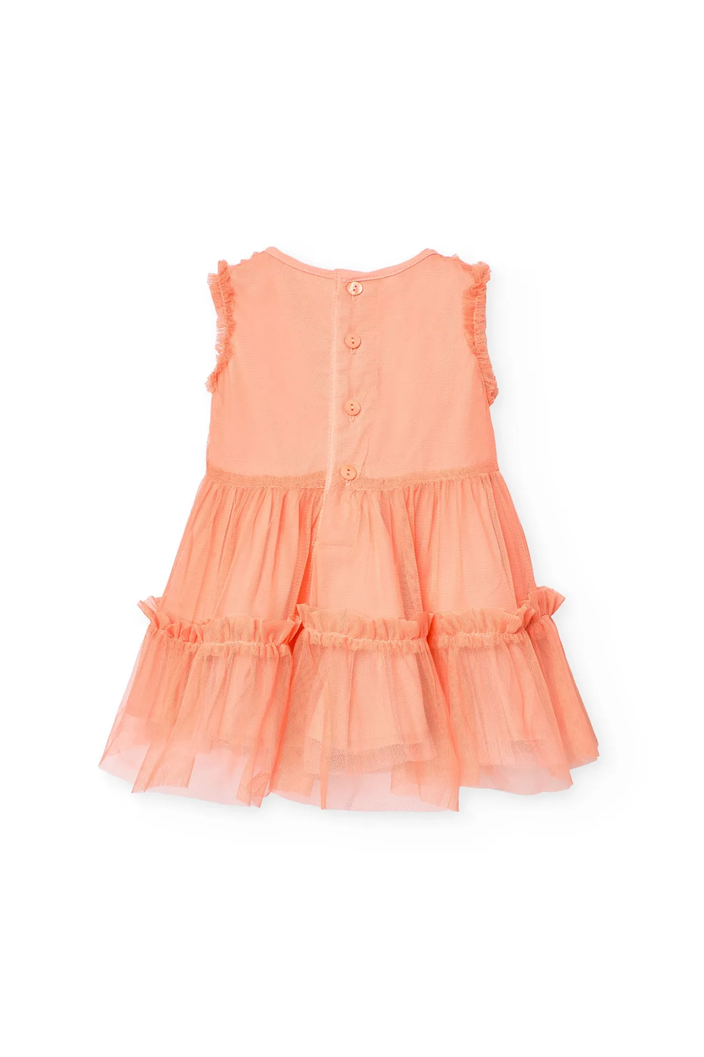 Vestito di tulle per bambina in colore arancione