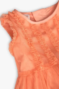 Vestito di tulle per bambina in colore arancione