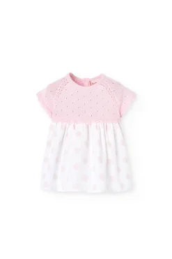 Vestito in maglia per neonata di colore rosa