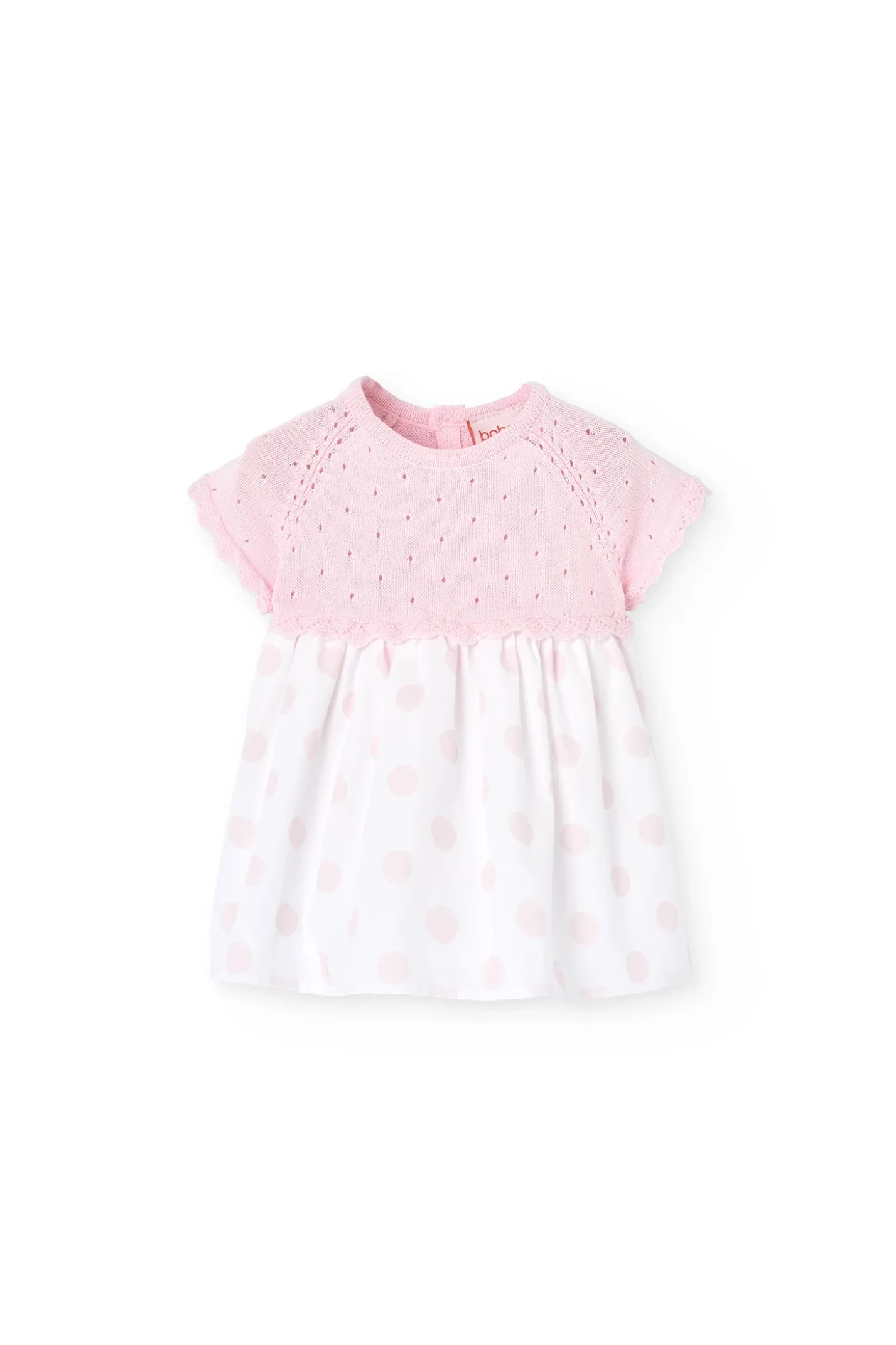 Vestito in maglia per neonata di colore rosa