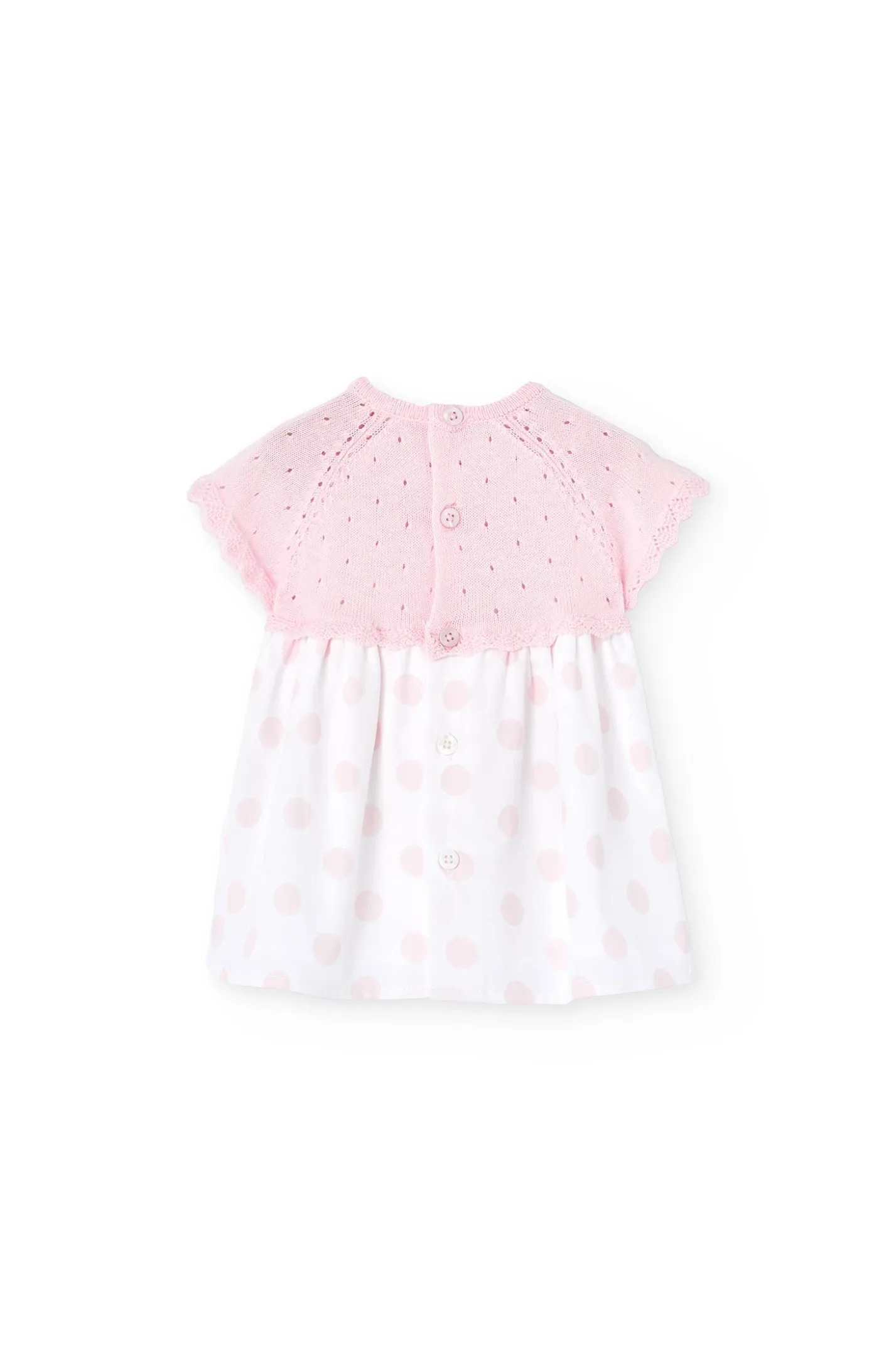 Vestito in maglia per neonata di colore rosa