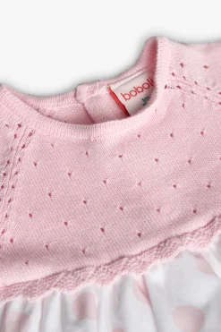Vestito in maglia per neonata di colore rosa