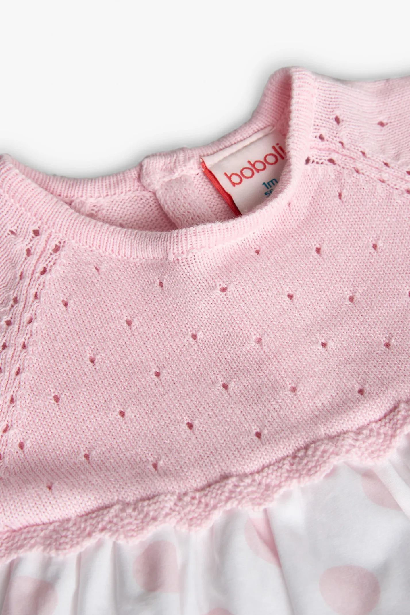 Vestito in maglia per neonata di colore rosa