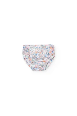 Vestito in popeline per neonata con stampa floreale