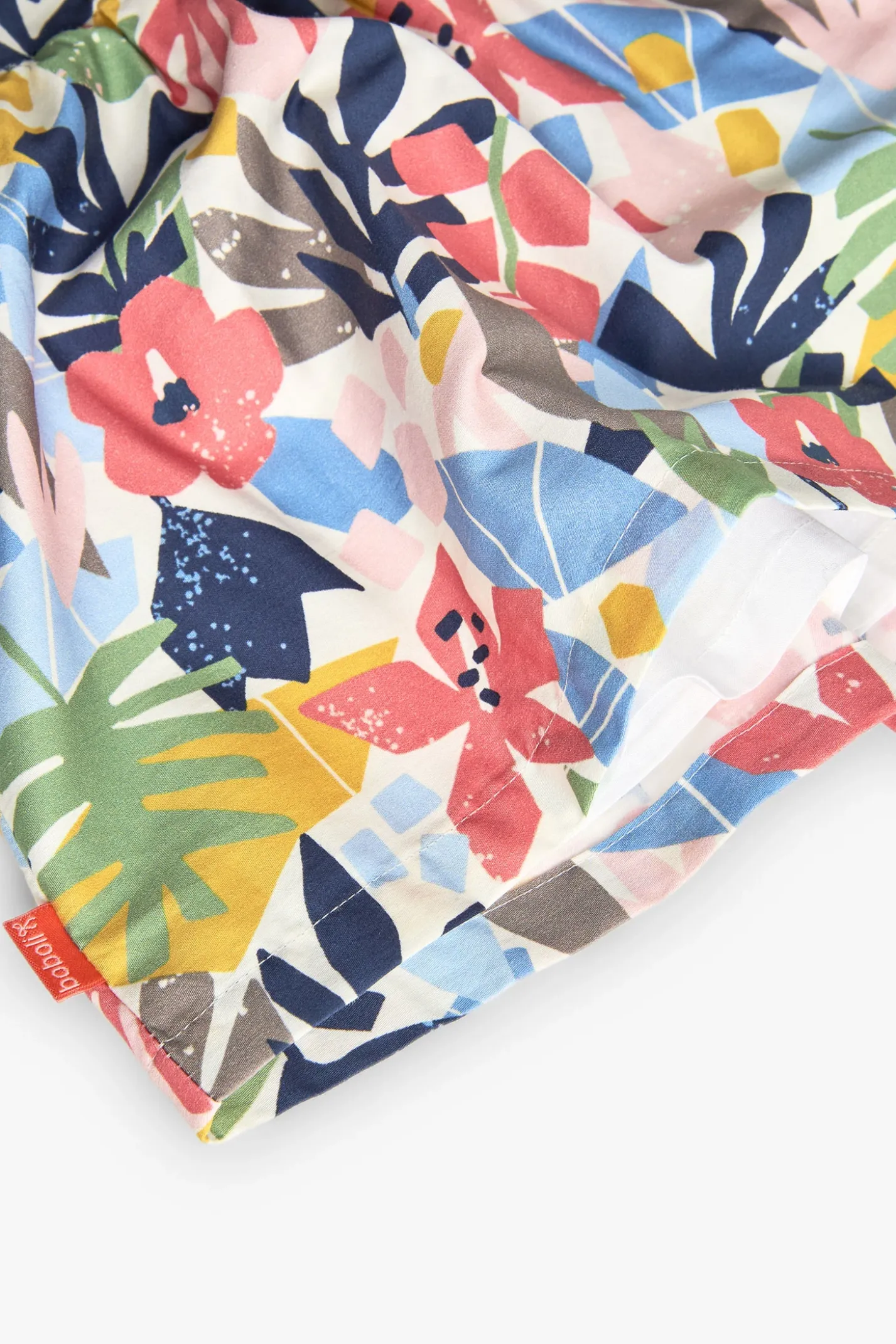 Vestito in raso per neonata con stampa floreale